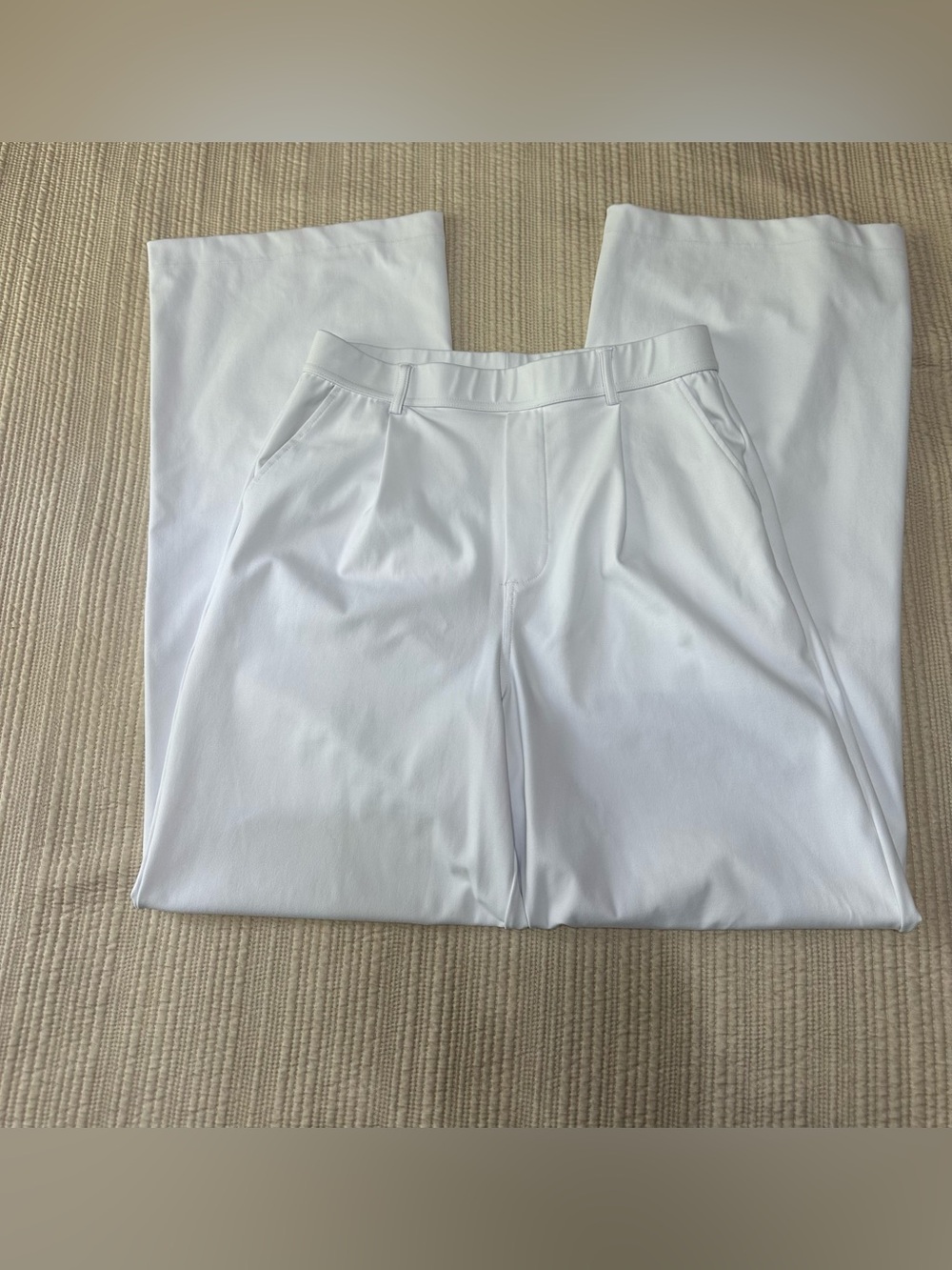 HALARA Flex DayStretch High Waisted Pocket Work Flare Pants White